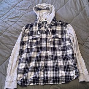Forever 21 Women’s Plaid Hooded Jacket